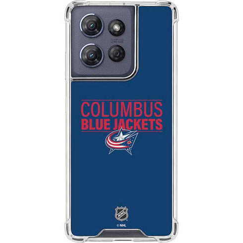 NHL Columbus Blue Jackets Lineup Moto G Stylus 5G (2025) Clear Case