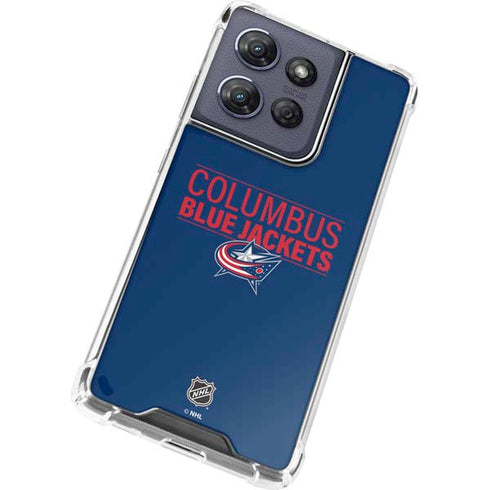NHL Columbus Blue Jackets Lineup Moto G Stylus 5G (2025) Clear Case
