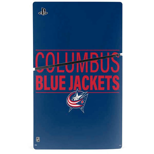 NHL Columbus Blue Jackets Lineup PS5 Slim Digital Edition Console Skin