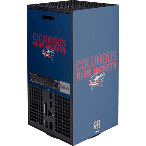 NHL Columbus Blue Jackets Lineup XBox Series X Digital Edition Console Skin