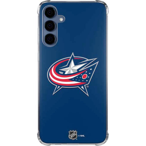 NHL Columbus Blue Jackets Logo Galaxy A35 5G Clear Case