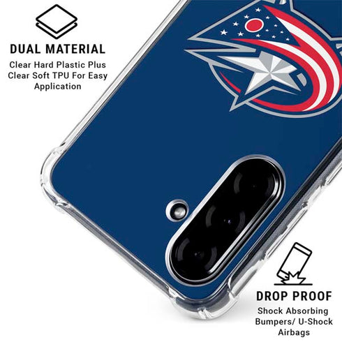 NHL Columbus Blue Jackets Logo Galaxy A36 5G Clear Case