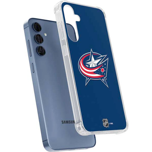 NHL Columbus Blue Jackets Logo Galaxy A55 5G Clear Case