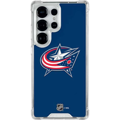 NHL Columbus Blue Jackets Logo Galaxy S25 Ultra Clear Case