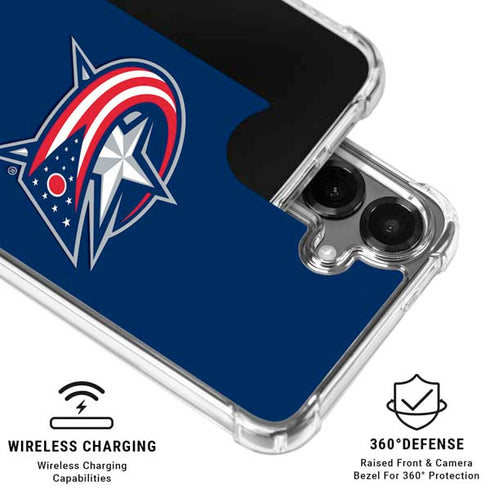 NHL Columbus Blue Jackets Logo Galaxy S26 Plus Clear Case