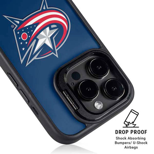 NHL Columbus Blue Jackets Logo iPhone 13 Pro Max Kickstand Case