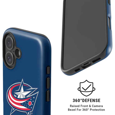 NHL Columbus Blue Jackets Logo iPhone 16 Magsafe Impact Case