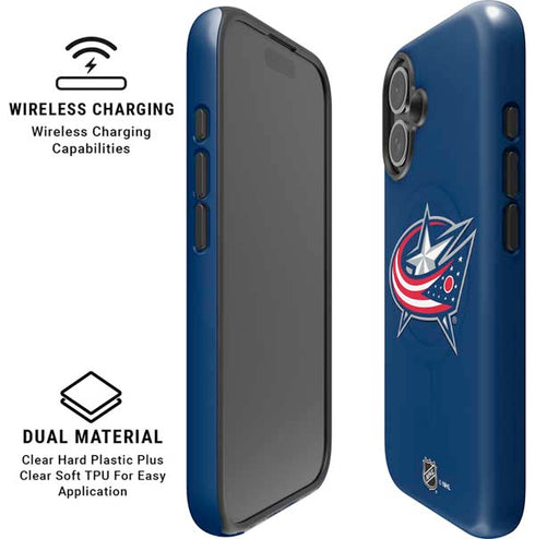 NHL Columbus Blue Jackets Logo iPhone 16 Plus Magsafe Impact Case