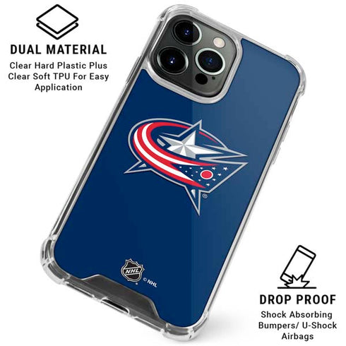 NHL Columbus Blue Jackets Logo iPhone 16 Pro Max Clear Case