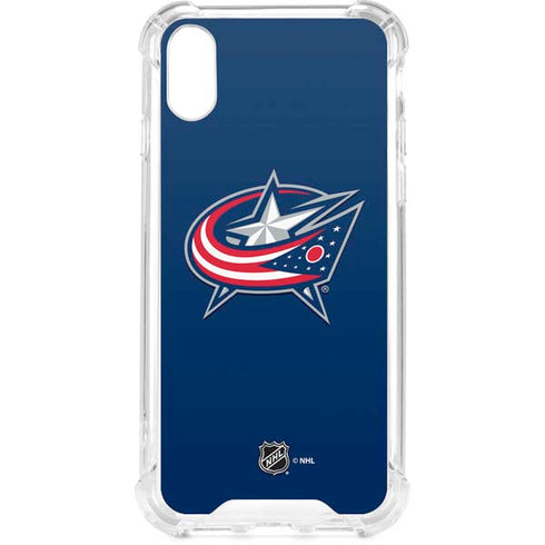 NHL Columbus Blue Jackets Logo iPhone XS Clear Case