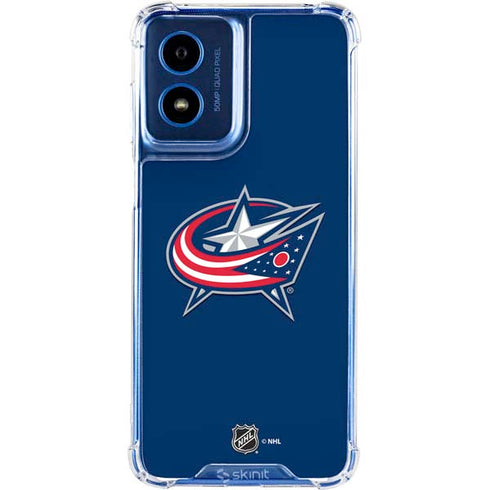 NHL Columbus Blue Jackets Logo Moto G 5G (2024) Clear Case