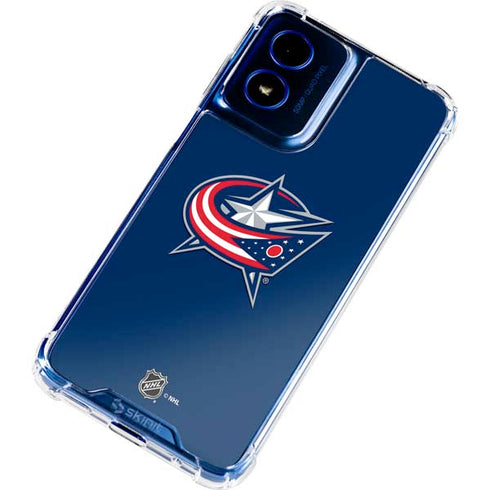 NHL Columbus Blue Jackets Logo Moto G 5G (2024) Clear Case
