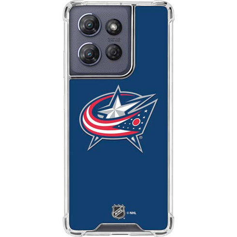 NHL Columbus Blue Jackets Logo Moto G Play 5G (2025) Clear Case
