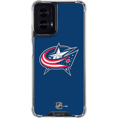 NHL Columbus Blue Jackets Logo Moto G Power 5G (2024) Clear Case