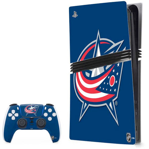 NHL Columbus Blue Jackets Logo PS5 Pro Bundle Skin