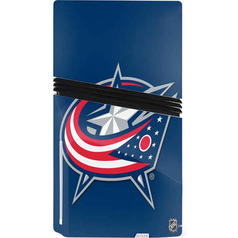 NHL Columbus Blue Jackets Logo PS5 Pro Disk Bundle Skin