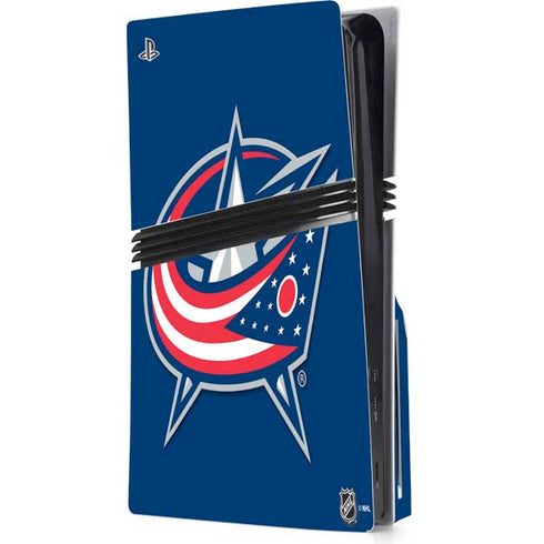 NHL Columbus Blue Jackets Logo PS5 Pro Disk Console Skin