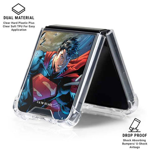 DC Comics Superman Unchained #1 Original Cover Galaxy Z Flip7 Clear Case