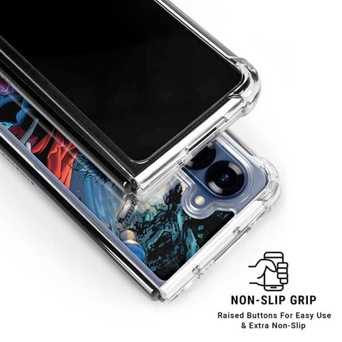 DC Comics Superman Unchained #1 Original Cover Galaxy Z Fold7 Clear Case