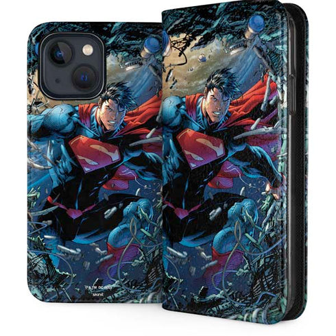 DC Comics Superman Unchained #1 Original Cover iPhone 15 Plus Folio Case