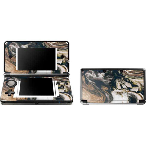 Copper and Black Marble Ink Nintendo Skins