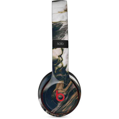 Copper and Black Marble Ink Beats Solo 3 Wireless Skin