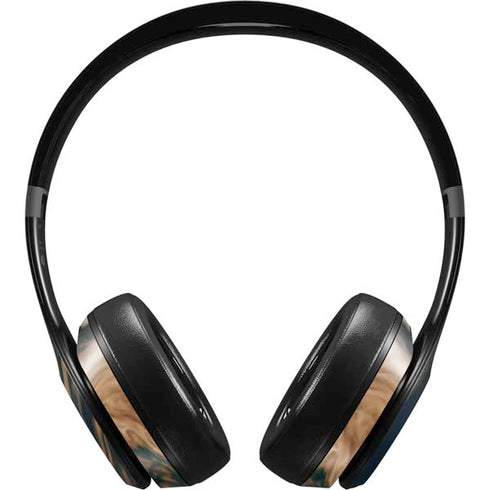 Copper and Black Marble Ink Beats Solo 4 Wireless Headphones Skin