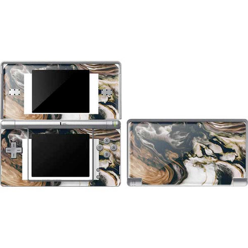Copper and Black Marble Ink Nintendo Skins