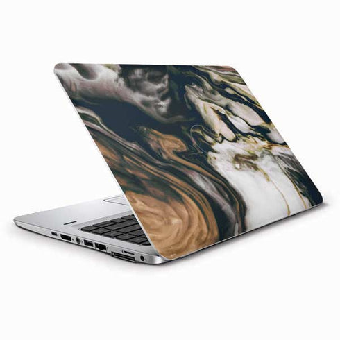 Copper and Black Marble Ink HP Elitebook Skin