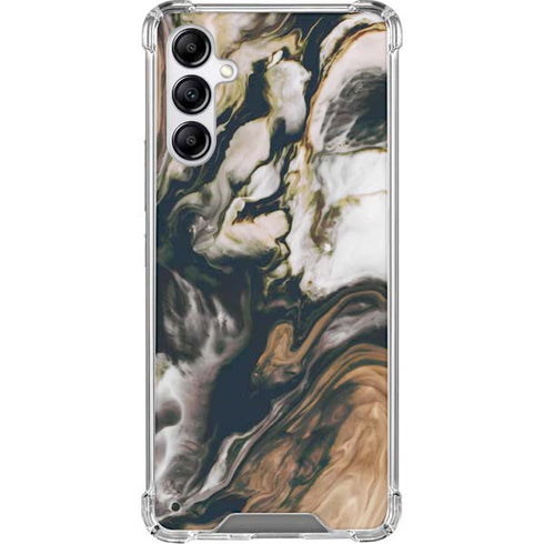 Copper and Black Marble Ink Gabb Phone 4 Clear Case