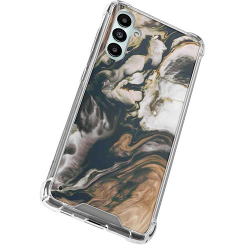 Copper and Black Marble Ink Gabb Phone 4 Clear Case