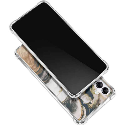 Copper and Black Marble Ink Gabb Phone 4 Clear Case