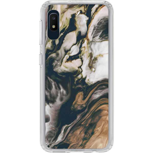 Copper and Black Marble Ink Galaxy Cases