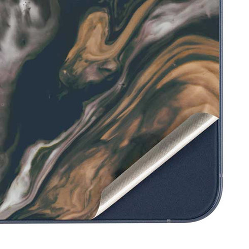 Copper and Black Marble Ink Galaxy A35 5G Skin