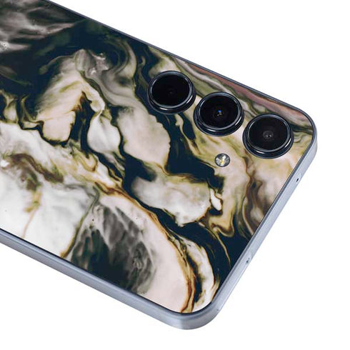 Copper and Black Marble Ink Galaxy A55 5G Skin