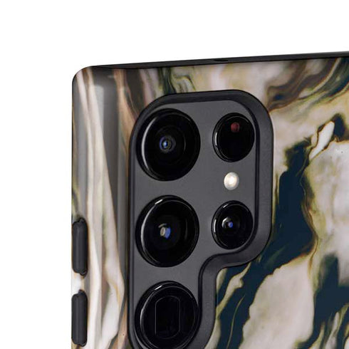 Copper and Black Marble Ink Galaxy S25 Ultra Impact Case