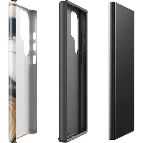 Copper and Black Marble Ink Galaxy S25 Ultra Impact Case