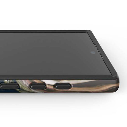 Copper and Black Marble Ink Galaxy S25 Ultra Impact Case