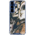 Copper and Black Marble Ink Galaxy S25 Clear Case