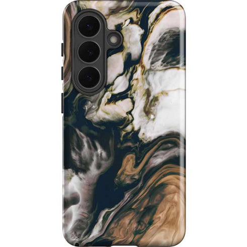 Copper and Black Marble Ink Galaxy S26 Impact Case
