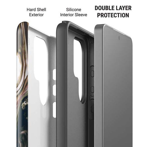 Copper and Black Marble Ink Galaxy S26 Ultra Impact Case
