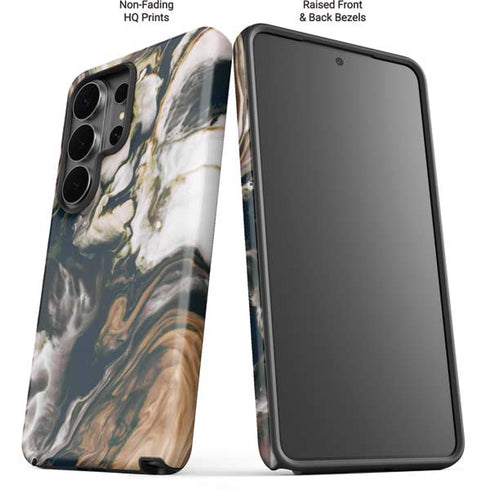 Copper and Black Marble Ink Galaxy S26 Ultra Impact Case