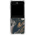 Copper and Black Marble Ink Galaxy Z Flip6 Clear Case
