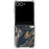 Copper and Black Marble Ink Galaxy Z Flip7 Clear Case