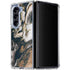 Copper and Black Marble Ink Galaxy Z Fold5 5G Clear Case