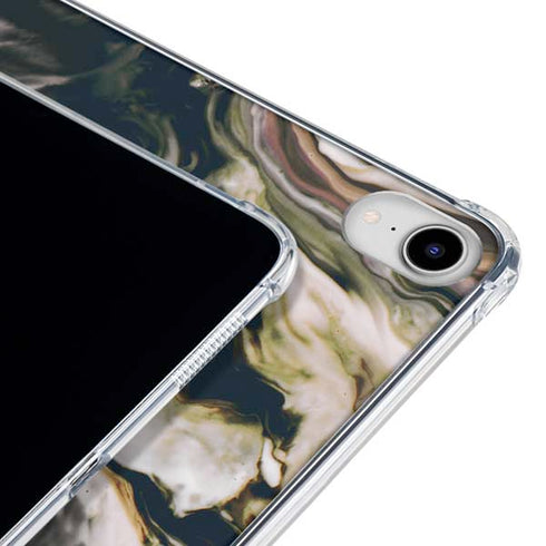 Copper and Black Marble Ink iPad 11th Gen (2025) Clear Case