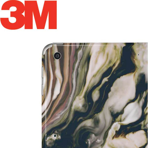 Copper and Black Marble Ink Apple iPad Skin