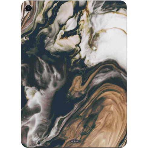 Copper and Black Marble Ink Apple iPad Air Skin