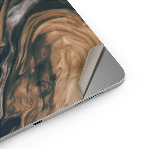 Copper and Black Marble Ink Apple iPad Air Skin