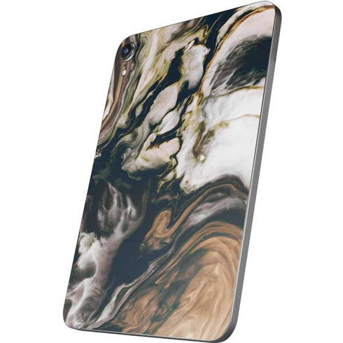 Copper and Black Marble Ink Apple iPad Mini Skin